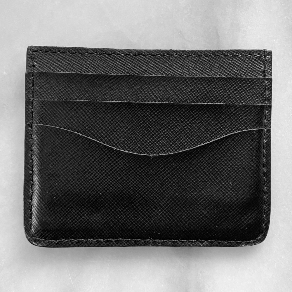 Cuyana Black Leather Card Holder